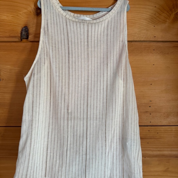 cream sheer tank top - Picture 2 of 2